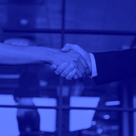 Business partners shaking hands