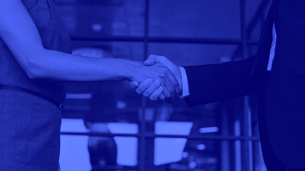 Business partners shaking hands